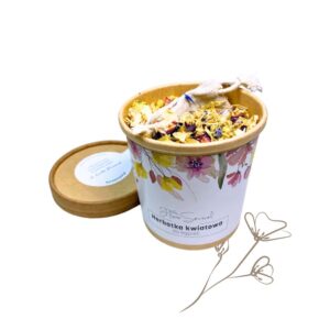 Herbatka kwiatowa do kąpieli z lnianym woreczkiem