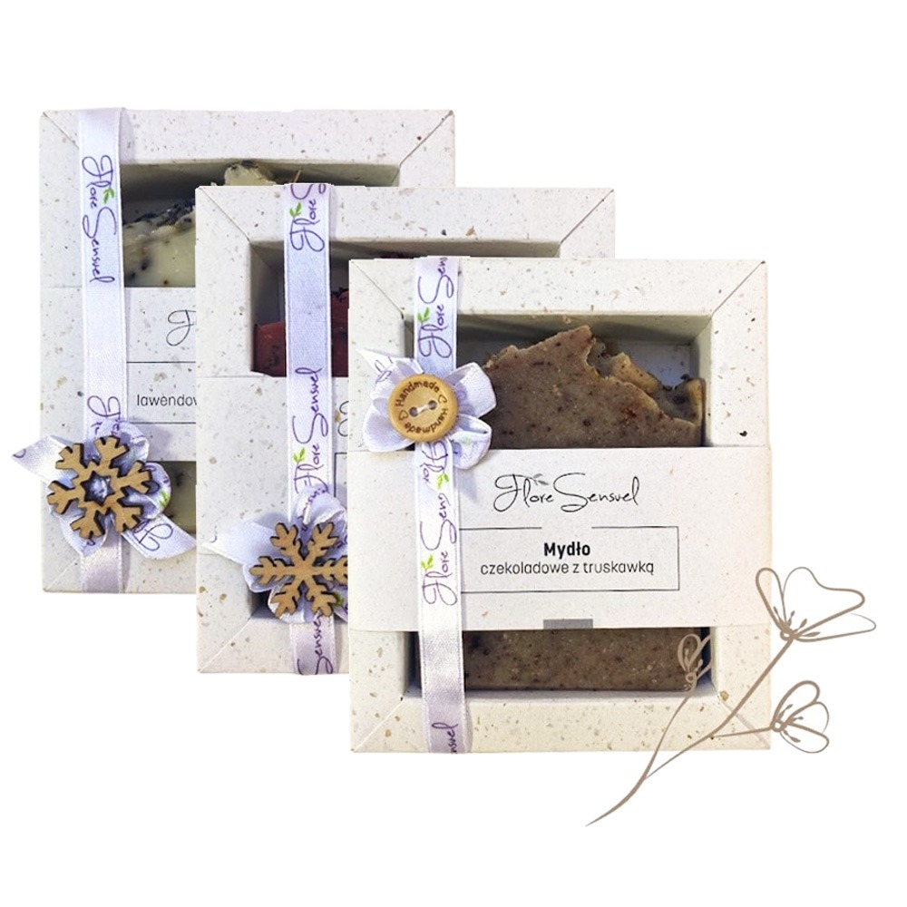 Pomysł na prezent 3x Mydło Czekoladowe, Lawendowe i Różane Pomysł na prezent: 3x Mydło Czekoladowe, Lawendowe i Różane