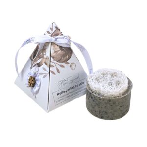 Luksusowe mydło - peeling do stóp z naturalną gąbką ścierającą (90g)